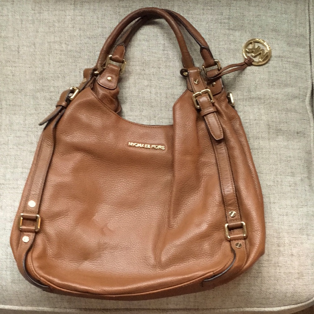 Michael Kors leather brown/tan tote bag